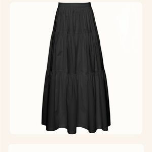 STAUD Black Sea Maxi Skirt